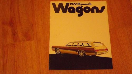 1972 plymouth wagons original dealership sales brochure