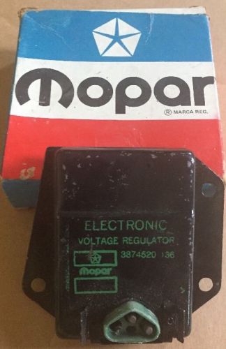 Nos voltage regulator 3874520 dodge chrysler plymouth mopar 1970&#039;s-1980&#039;s