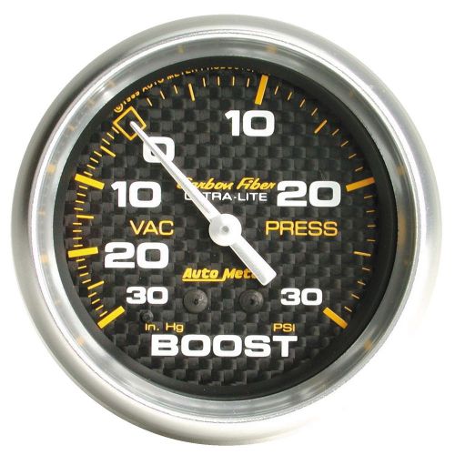 Auto meter 4803 carbon fiber; mechanical boost/vacuum gauge