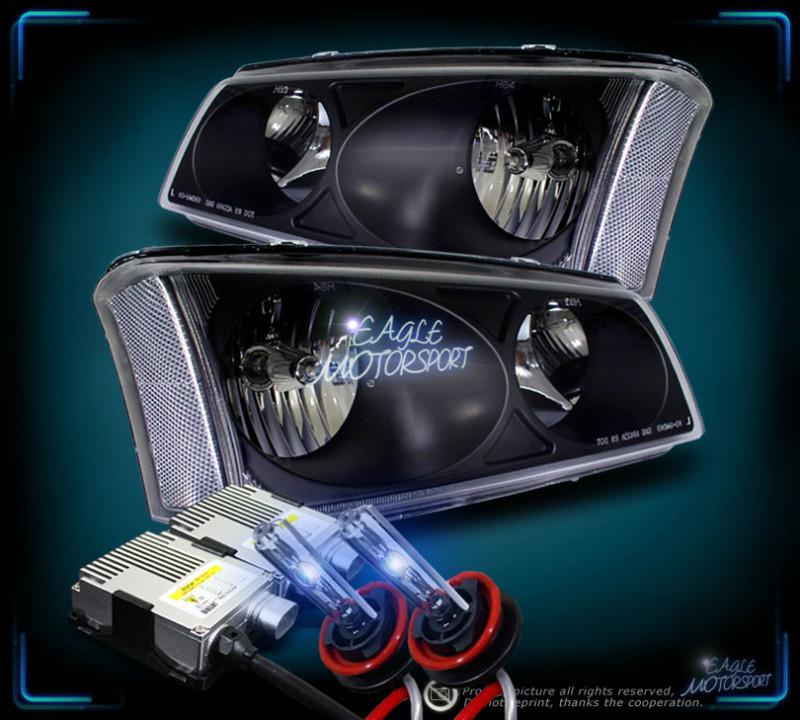 10000k hid 2003-2006 chevy silverado/2003-2005 avalanche blk crystal headlights