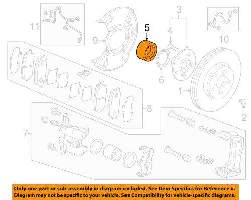 Honda oem 44300t0g951 front wheel bearings 44300-t0g-951