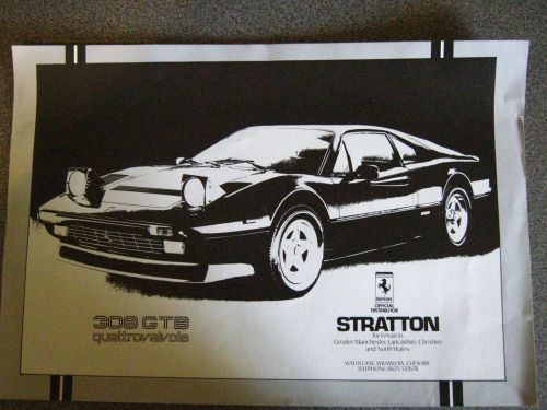 Original &amp; rare 1983 1984 1985 ferrari 308 gtb quattrovalvole b&amp;w advertisement