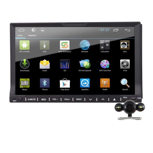 Car dvd player android 4.4 gps nav 3g wifi bluetooth mp3 radio usb ipod + camera