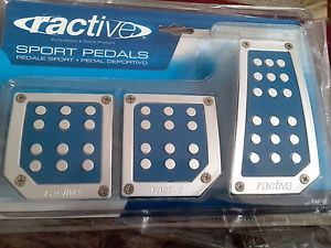Ractive blue青 sport pedals (5-1/2&#034;h gas) brake and clutch 3 pedal set