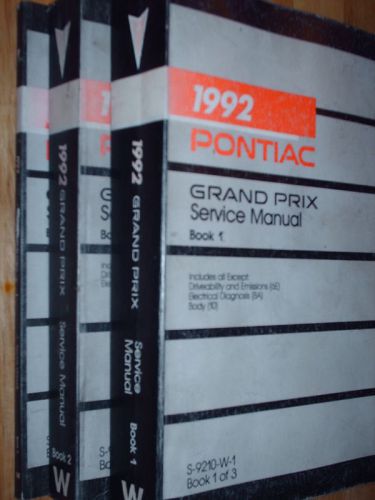 1992 pontiac grand prix shop manual set original books!