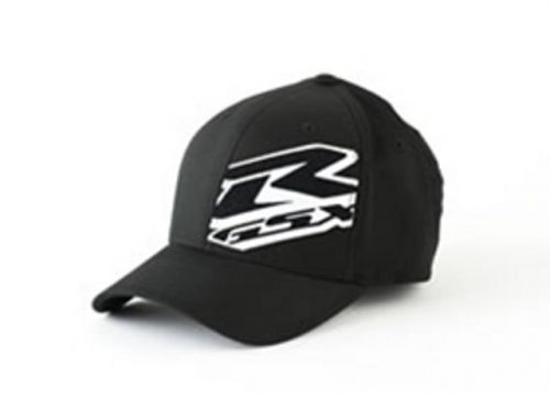 Suzuki gsxr gixxer 3d embroidered logo flexfit hat black adjustable