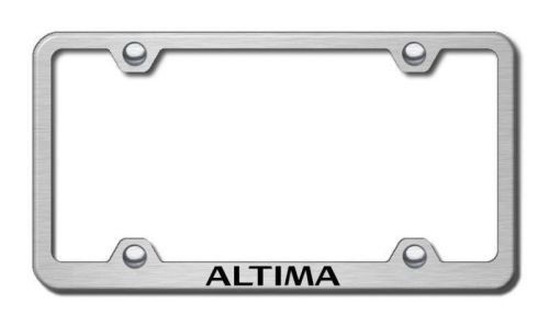 Nissan lfw-alt-es altima laser etched brushed stainless license plate frame new