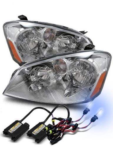 Fit 05-06 nissan altima s sl se aftermarket crystal headlights w/ 8000k hid