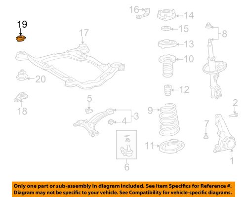 Toyota oem front suspension-engine cradle stopper 5221333010