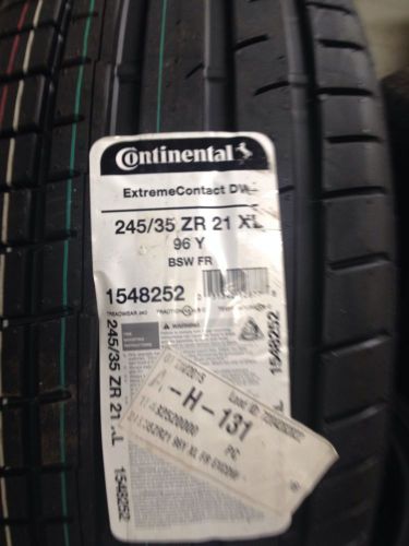 1 new continenltal extremcontat dw tire 245 35 21 96y  tires new  dot 30 15