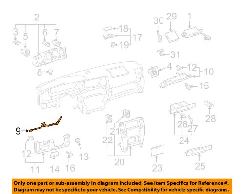 Toyota oem instrument panel-defroster vent lower reinforcement 5531335020