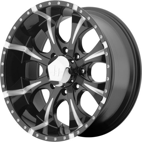 17x8 black milled helo he791 8x170 -6 wheels discoverer stt pro tires