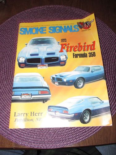 August 1998/march 2003 smoke signals magazine - 2 issues (pontiac/oakland club)