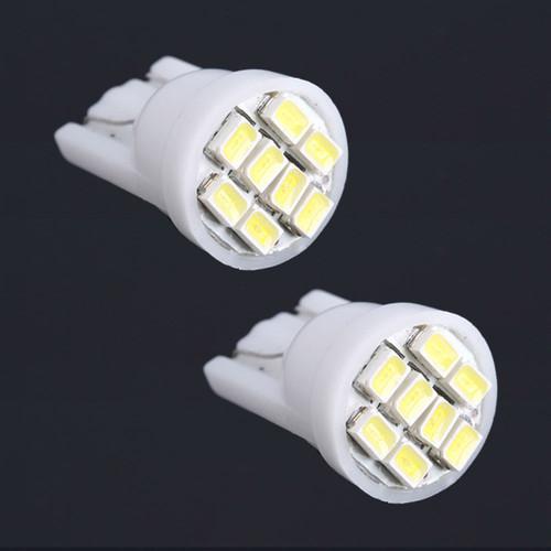 2x t10 car 8 led 3020 smd w5w 501 194 168  wedge side light bulb lamp 12v white