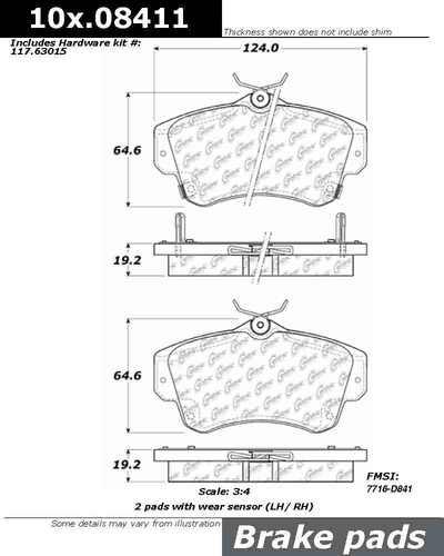 Centric 104.08411 brake pad or shoe, front