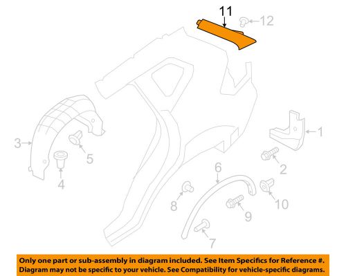 Nissan oem 14-15 rogue exterior-quarter panel-frame blackout left 960334ba0a