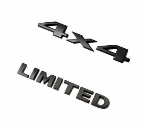 Black limited 4x4 badge set back trunk liftgate hood sticker decal emblem jeep