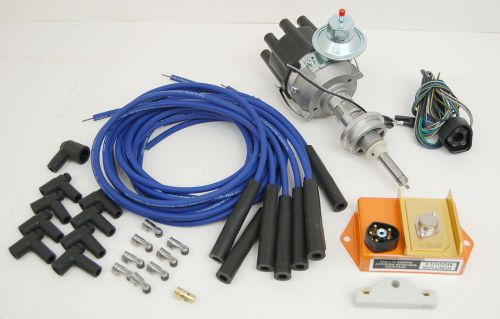 Mopar 440, 426w, 413  electronic distributor kit  &amp; blue spark plug wire set