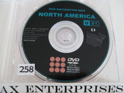 2007 to 2010 toyota avalon navigation dvd # u51 07.1 map © sep 2007 edition 2008