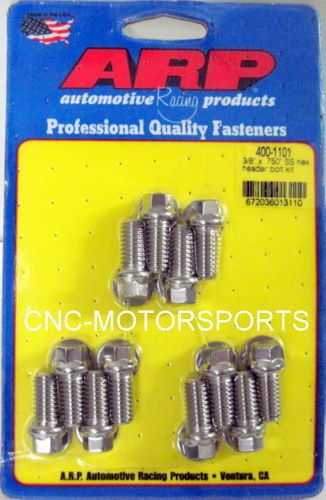 Arp header bolt kit 400-1101 sb chevy 3/8 diameter bolt 3/8 wrench qty 12