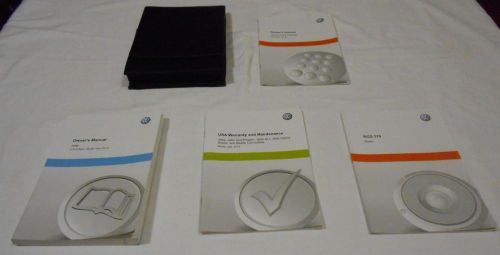 2013 jetta owner manual 5/pc set &amp; black volkswagen premium factory case - oem,,