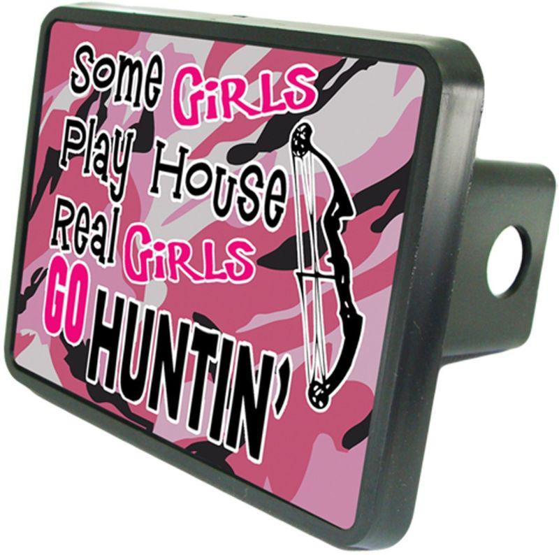 Custom hitch plug "real girls go hunting"