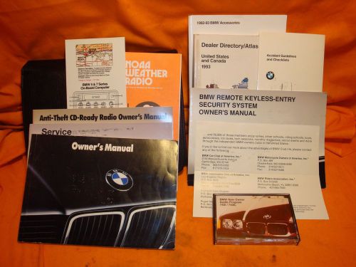 1993 93 bmw 740i owner&#039;s manual oem with case and cassette tape