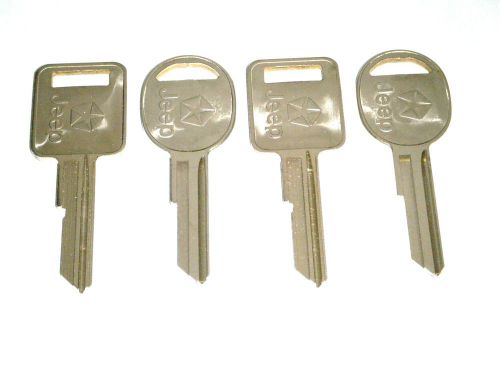 Jeep key blank  oem jeep logo keys 1986 1987 1988 1989 1990 (2 sets)  key blanks