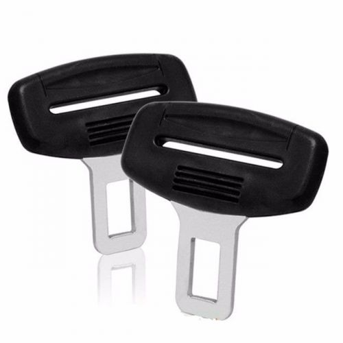 2pcs black car seat belt safety control buckles insert plug alarm for mitsubishi