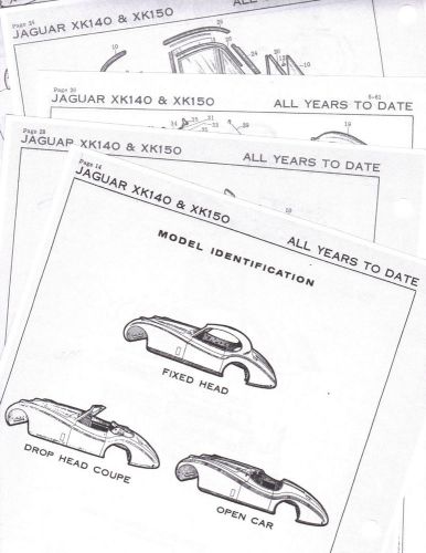 Jaguar xk140 xk150 fixed head drop head open car body parts crash sheets mfre