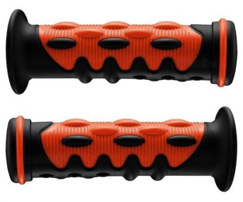 Yamaha atv orange knobby gel handle grips 7/8&#034; - 22.2mm bars for thumb throttle