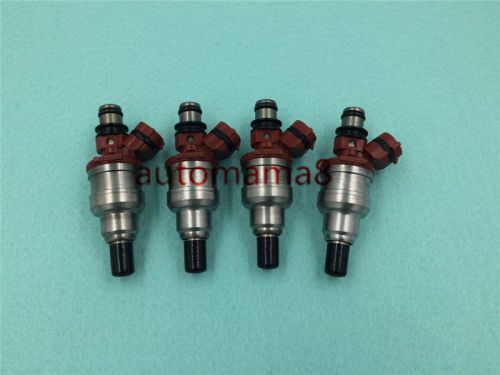 Complete set 4 pieces red top fuel injectors 23209-35040 for toyota 22re