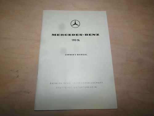 Original 190sl owners manual edition g 1968 mint condition