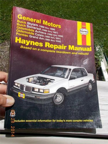 Haynes repair manual gm skylark, grand am, achieva, calais, somerset freeus ship