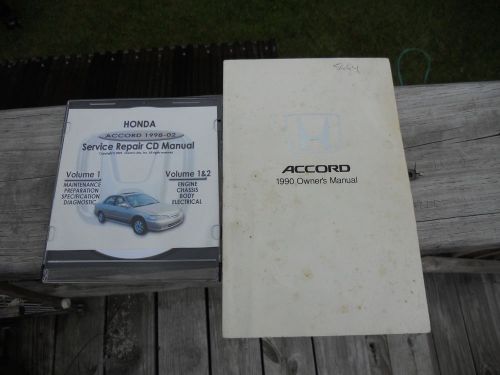 1990 honda accord owners manual and service dvd