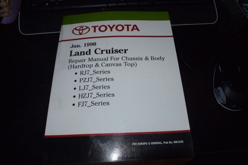 Land cruiser toyota repair manual factory oem jan. 1990 rj7 pzj7 lj7 hzj7 fj7 se