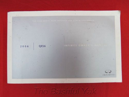 2006 infiniti qx56 owners manual