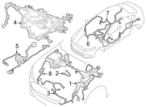 Ford oem headlight wiring harness dg9z14290aa image 1