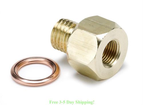 Auto meter 2277 metric adapter/electric temperature 1/8&#034; npt to m12x1.5 shpsfree