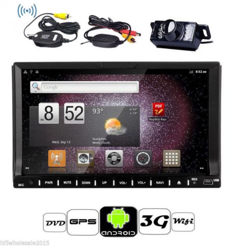 2 din 7&#034; android4.4 quad-core gps sat car stereo dvd player 3g-wifi radio+camera