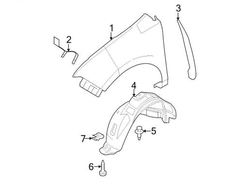 Ford oem fender 7t4z16006a image 1