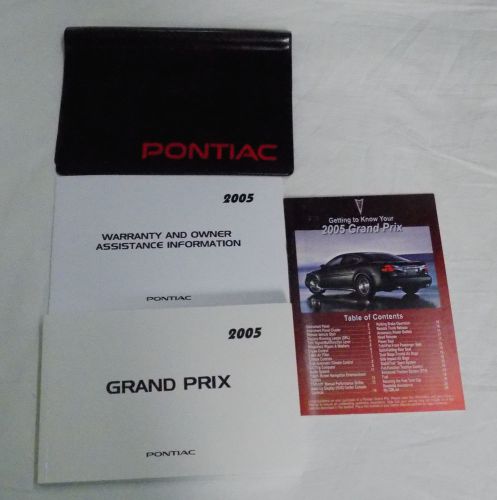 2005 pontiac grand prix owner&#039;s manual with case