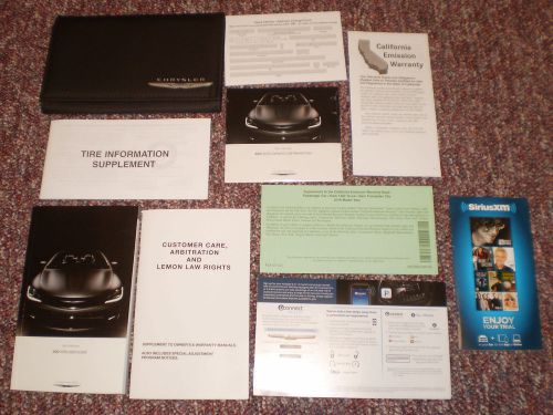 2016 chrysler 200 complete car owners manual books dvd guide case all models