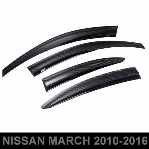 4 doors rain window visor weather guard nissan march/micra hatchback 2010-2016