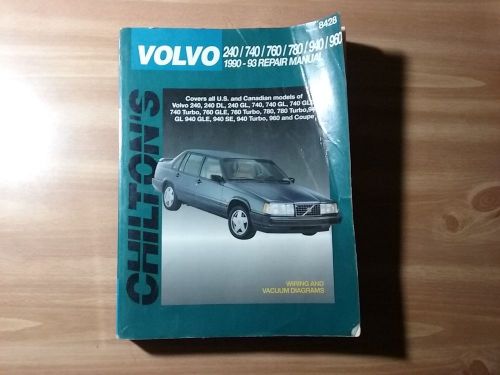 Chilton&#039;s volvo 240/740/760/780/940/960 1990-93 repair manual