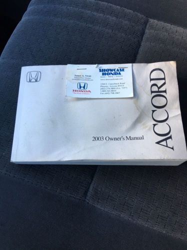 2003 honda accord sedan 4 door owner&#039;s manual