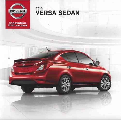 2016 nissan versa sedan  s / s plus / sv and sl  models 14 page brochure