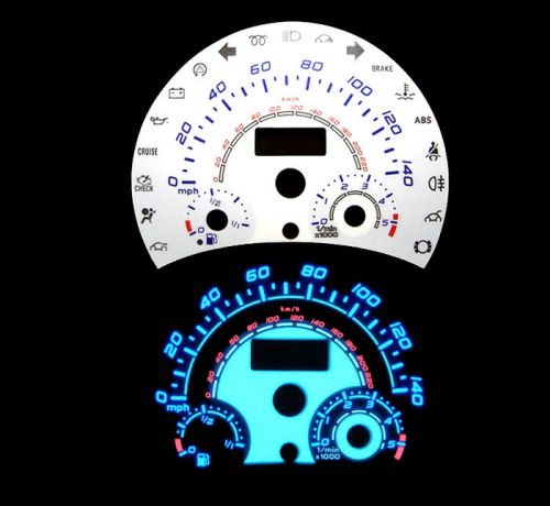 New 98-04 volkswagen beetle blue indiglo glow white gauge 99 00 01 02 03