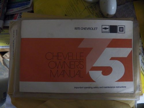 1975 chevrolet chevelle owner&#039;s manual + more docs  free shipping