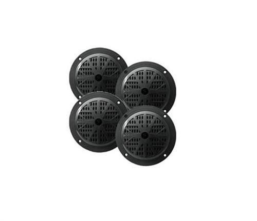 New enrock 4 x round 100w black waterproof marine outdoor stereo speaker system